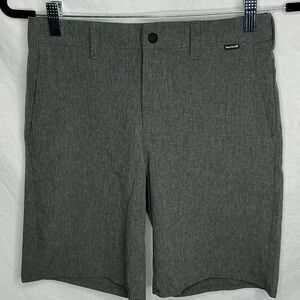 Hurley Phantom Boys Youth Sz 26 Gray Shorts Golf Board Casual Walking Quick Dry